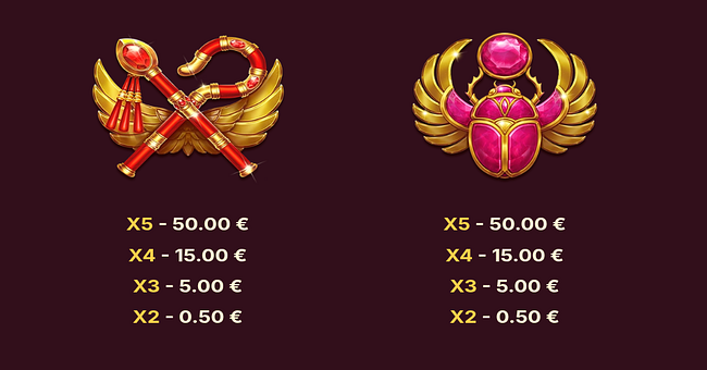 the age of cleopatra paytable 1 paytable