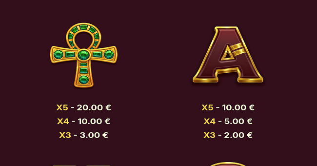 the age of cleopatra paytable 3 paytable