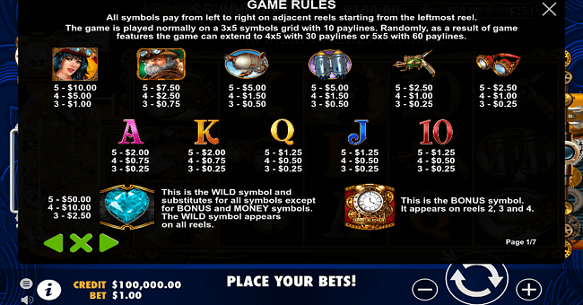 the amazing money machine paytable paytable