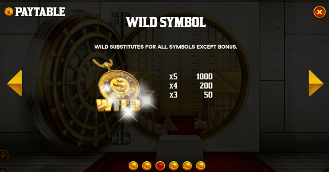 the bank heist paytable 2 paytable