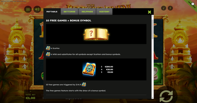 the book beyond 2 paytable 1 paytable