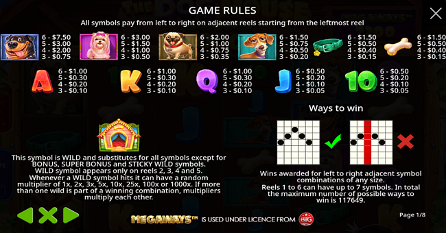the dog house megaways 1000 paytable paytable