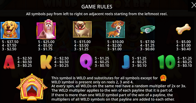 the dog house oranje jackpot paytable paytable