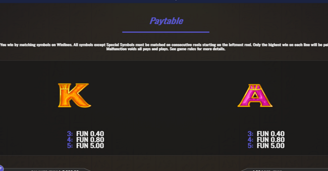 the golden mummy hold and win paytable 4 paytable