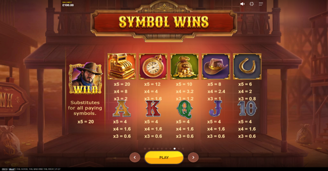 the good the bad and the rich paytable paytable