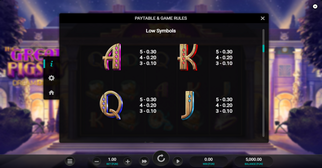 the great pigsby dream drop paytable 3 paytable