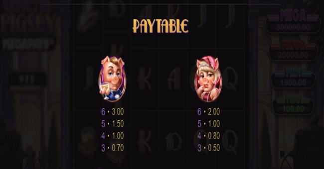 the great pigsby megapays paytable1 paytable