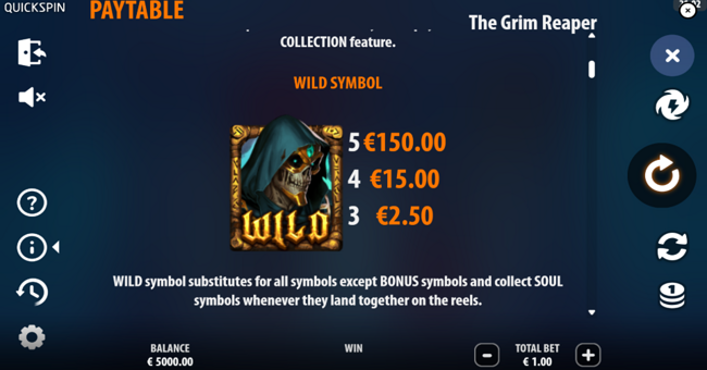 the grim reaper paytable 1 paytable