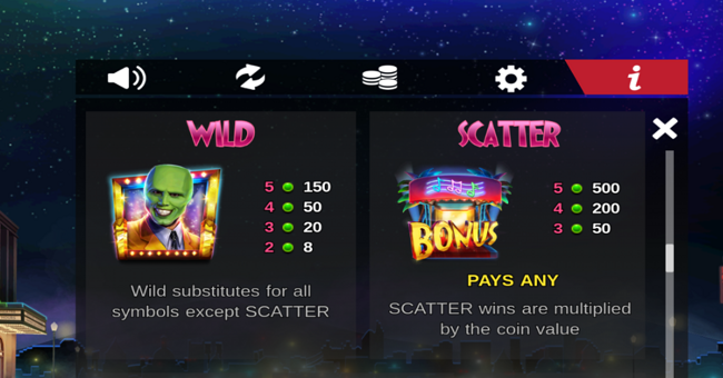 the mask paytable 1 paytable