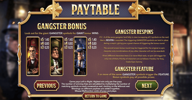 the slotfather part ii 3 paytable