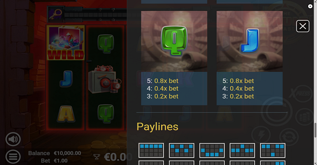 the vault chase paytable 5 paytable