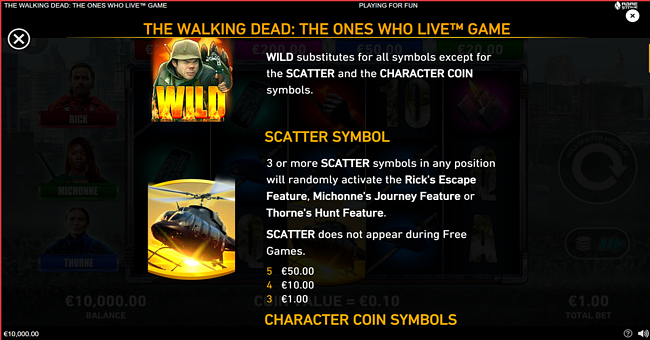 the walking dead the ones who live paytable 3 paytable
