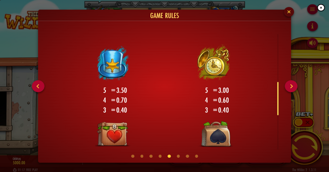 the wildos 2 paytable 3 paytable