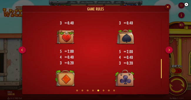 the wildos 2 paytable 4 paytable