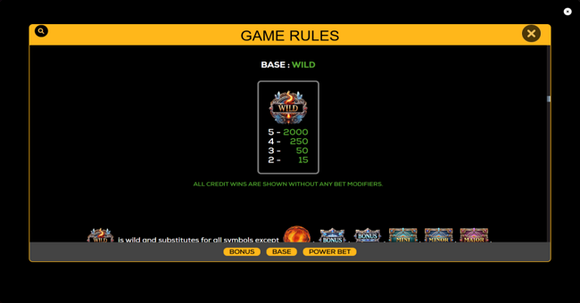 thunder tusk paytable 5 paytable