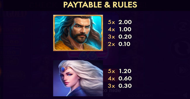 tidal gold paytable 1 paytable