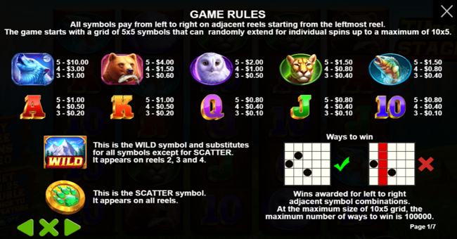 timber stack paytable paytable