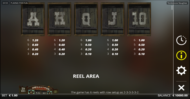 tombstone slaughter el gordos revenge paytable 2 paytable