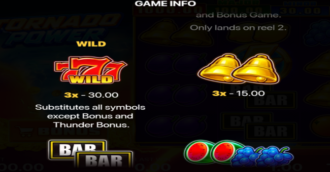 tornado power hold and win paytable 1 paytable