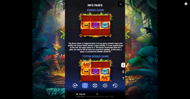 totem token paytable 1 paytable