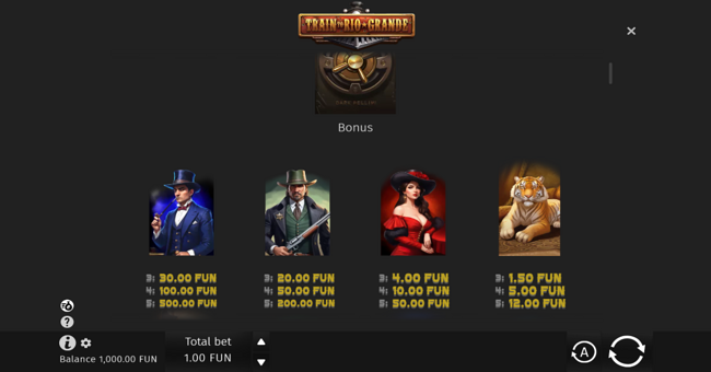 train to rio grande payable paytable