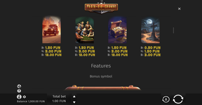 train to rio grande payable 2 paytable