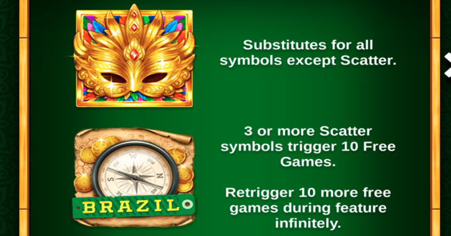 traveling treasures brazil paytable 1 paytable