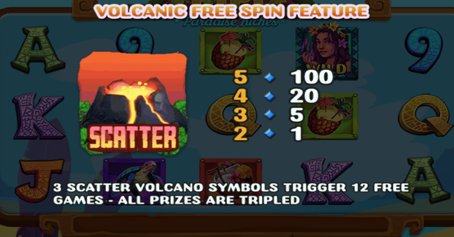 triple paradise riches paytable 1 paytable