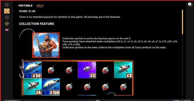 tuna overload multiplier paytable 1 paytable