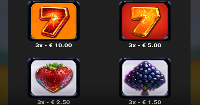tutti cubi paytable 1 paytable