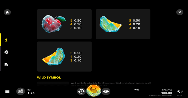 twin fruits of santa paytable3 paytable