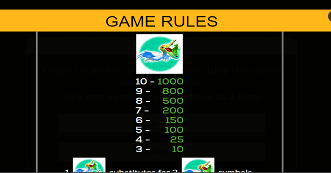 twin win paytable 5 paytable