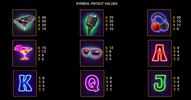 ultra disco paytable paytable