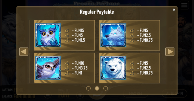 urgent games frozen fortune paytable 2 paytable
