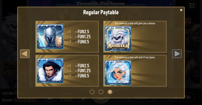 urgent games frozen fortune paytable 3 paytable