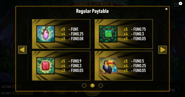 urgent games jungle jewels paytable 2 paytable