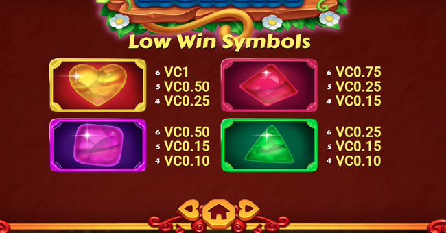 valentine monchy paytable 4 paytable