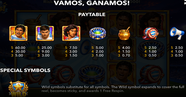 vamos ganamos paytable paytable