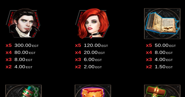 vampire night bell link paytable 1 paytable