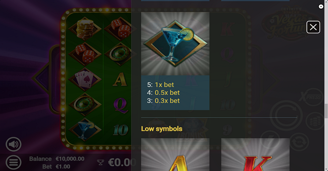 vegas fortune paytable 3 paytable