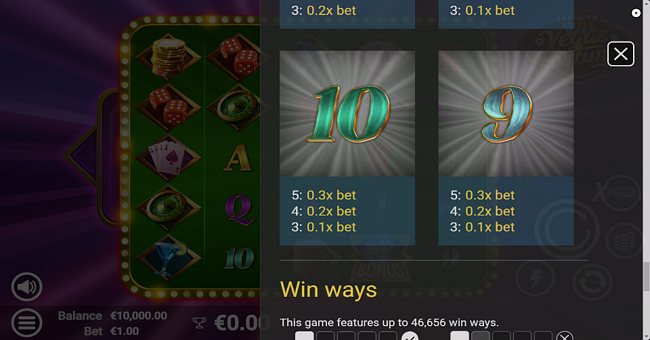 vegas fortune paytable 5 paytable