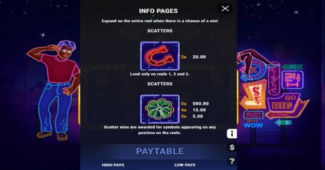 vegas kingmaker 20 paytable 1 paytable