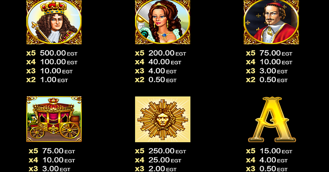 versailles gold jackpot paytable 1 paytable