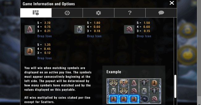 viking victory paytable2 paytable