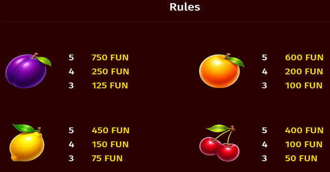 vip crown paytable 2 paytable