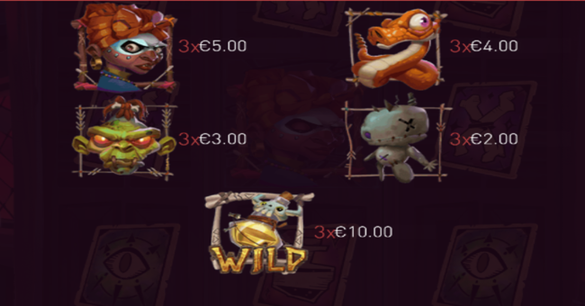 voodoo hex paytable 1 paytable