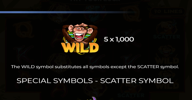 wacky monkey paytable 1 paytable