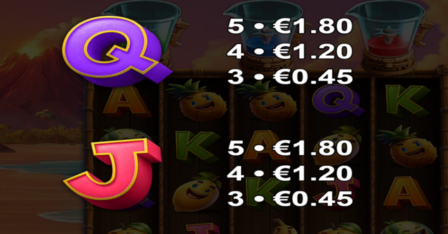 what the fruit paytable 5 paytable