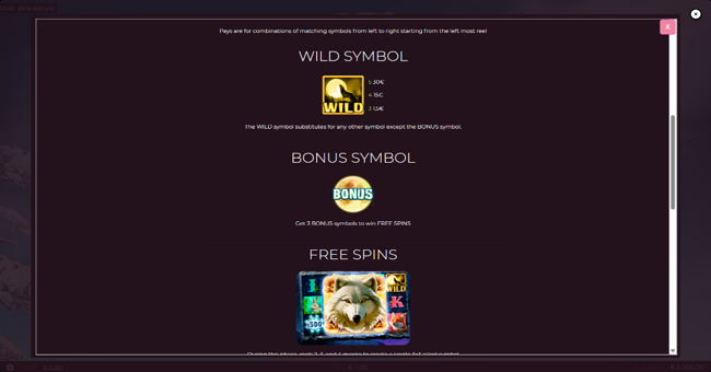 white wolf link paytable 2 paytable