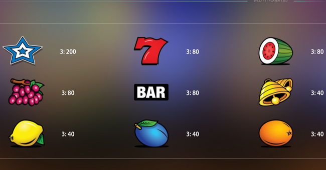 wild711player paytable paytable